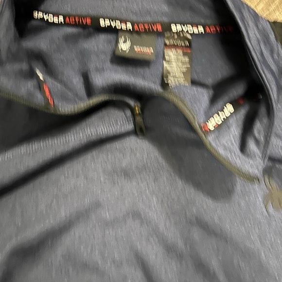 Spyder Active Blue Quarter-Zip Top - Picture 5 of 5